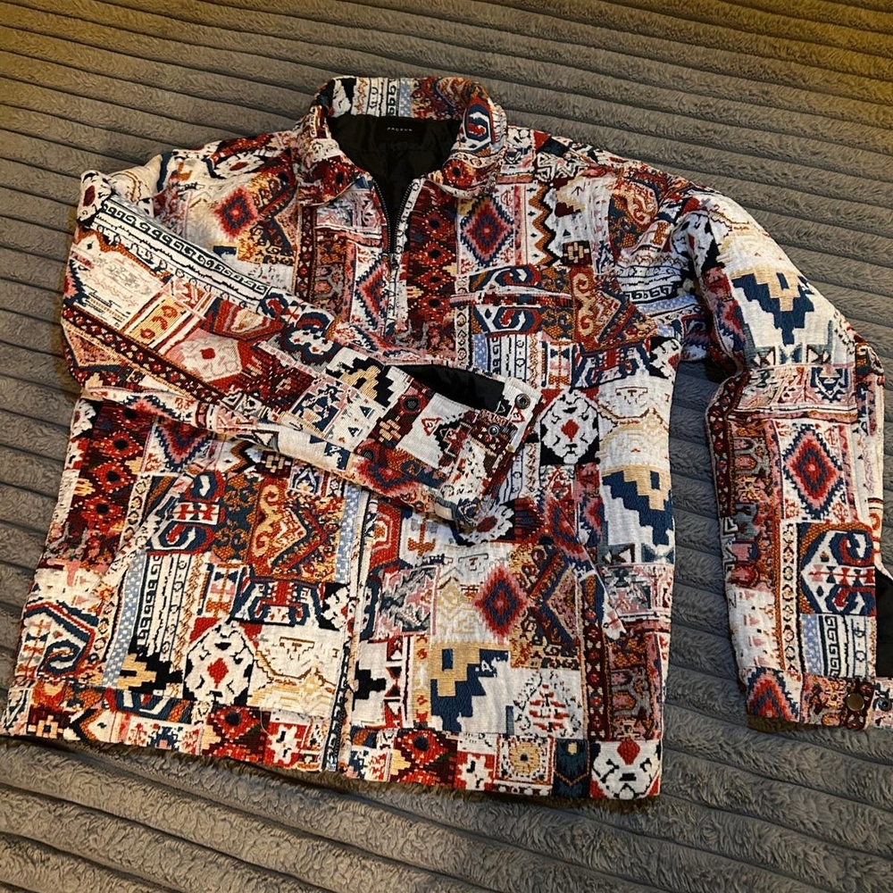 Pacsun Multicolor Patchwork Varsity Jacket - image 2